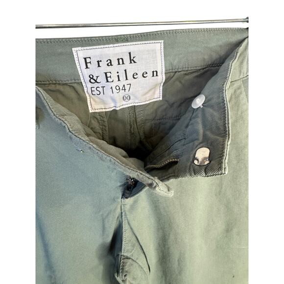 FRANK & EILEEN NWOT Wicklow The Italian Crop Chinos Rosemary Sage Green Size 00 - Picture 3 of 7